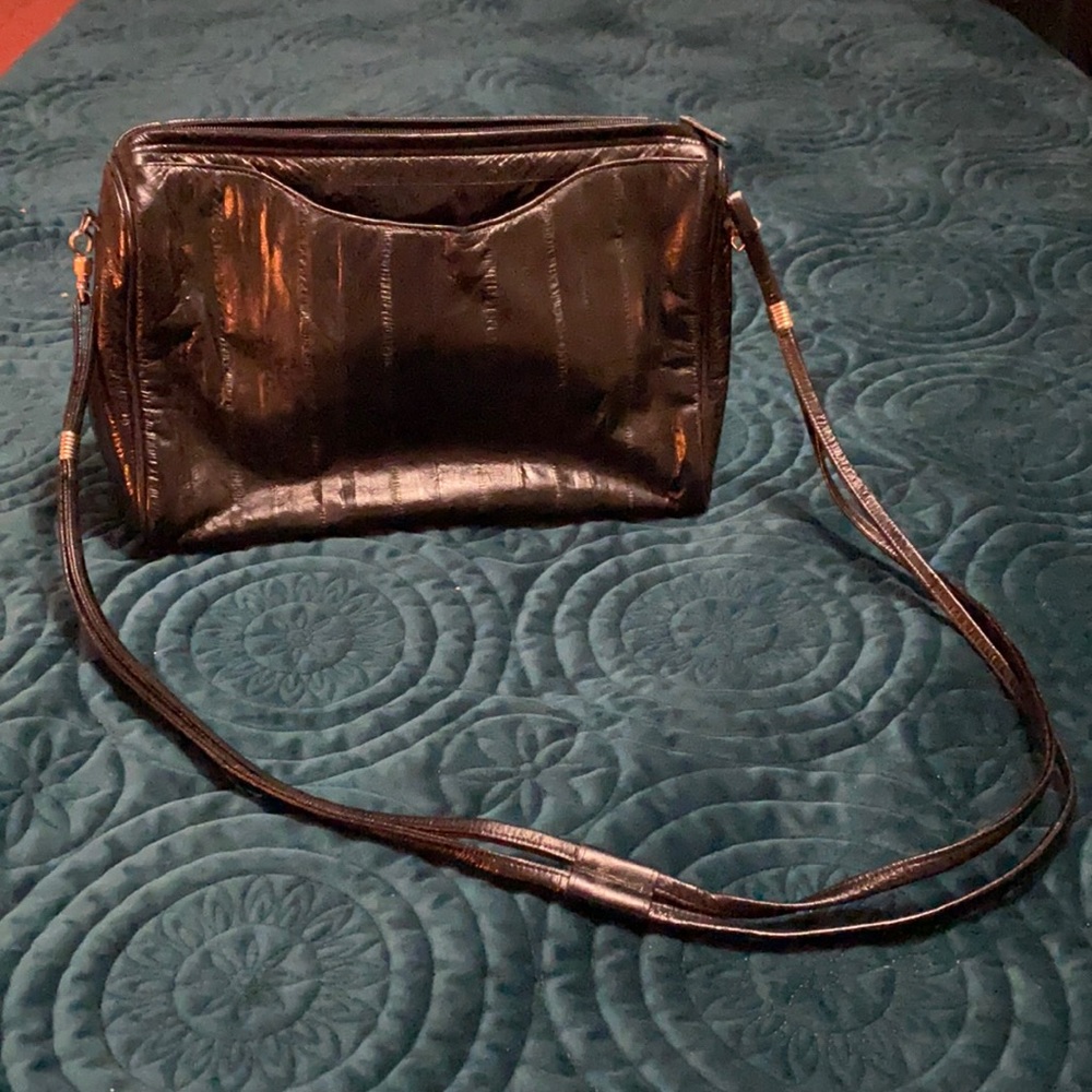 Lee Sands Eel skin black Purse